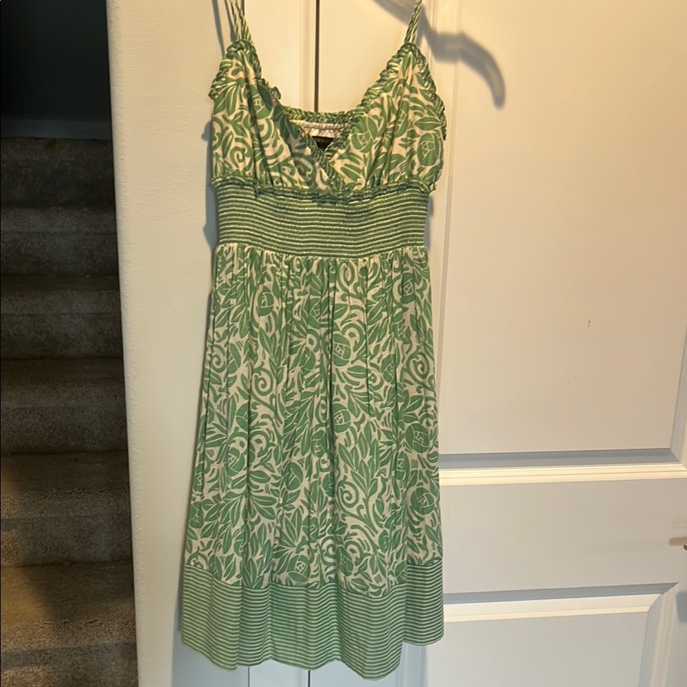 Green Patterned Women's Dress